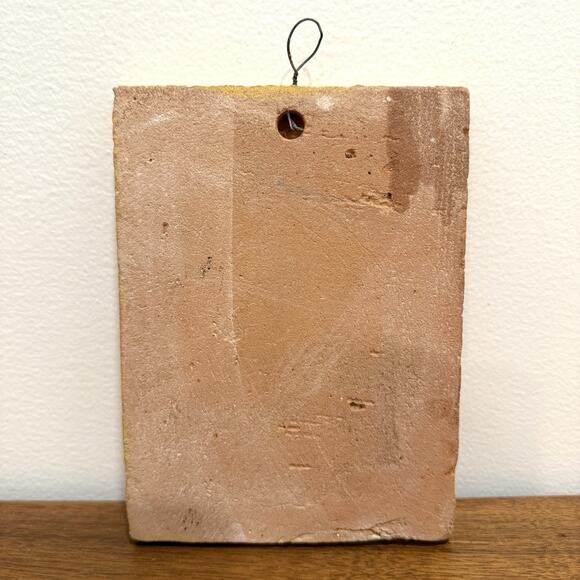 Vintage Italian Scorpione Scorpio Zodiac Terracotta Pottery Wall Plaque Tile 7" - Picture 5 of 5